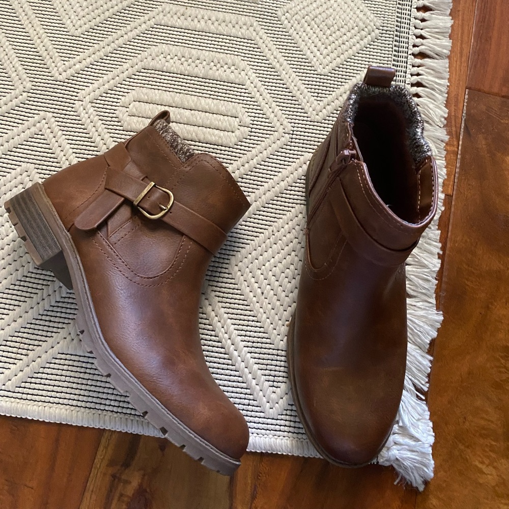 Wonder Nation Big Girls Ankle Boots,SZ5 - Picture 5 of 7